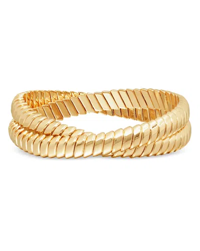 Roxanne Assoulin The Double Cobra Bracelet In Gold