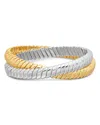 Roxanne Assoulin Two-tone Double Cobra Bracelet In Gold