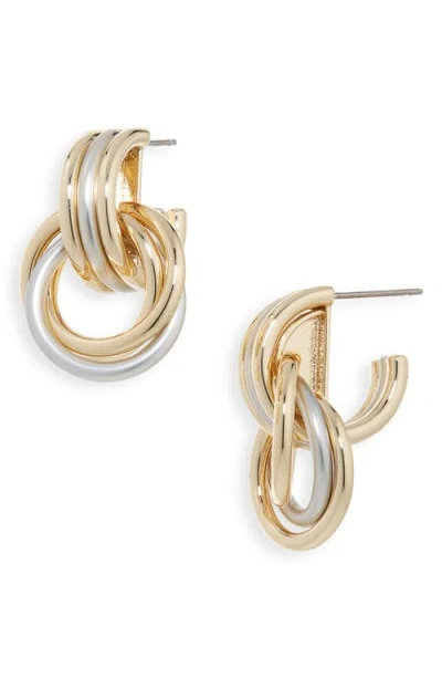 Roxanne Assoulin Two-tone Link Earrings In Gold