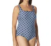 Roxanne D-cup Off The Grid V-neck Sarong One Piece Swimsuit In Navy In Blue