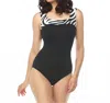 Roxanne Chlorine Resistant Square Neck One Piece Swimsuit In Black In Black