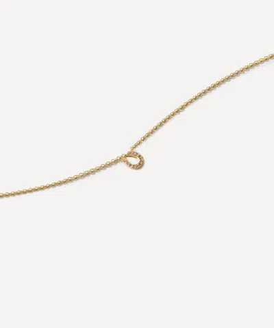 Roxanne First 14ct Gold Brown Diamond Horseshoe Pendant Necklace
