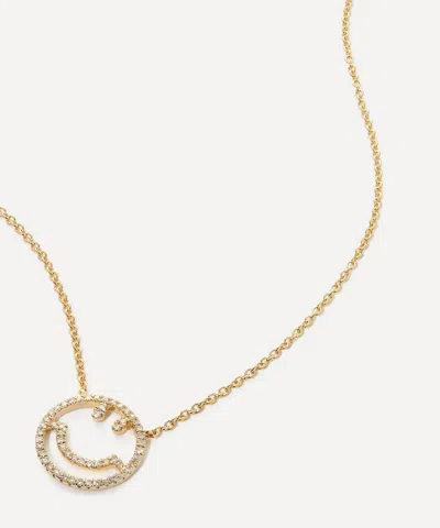 Roxanne First 14ct Gold Have A Nice Day Diamond Pendant Necklace