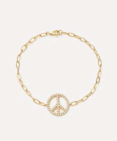 Roxanne First 14ct Gold Peace Out Diamond Bracelet