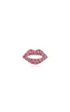Roxanne First 14k Yellow Gold Scarlett's Pink Sapphire Kiss Stud Single Earring In Neutral
