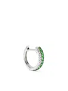 Roxanne First 14kt White Gold Row Garnet Single Earrings In Silver