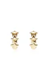 Roxanne First 14k Yellow Gold Gold Starry Night Hoop Earrings
