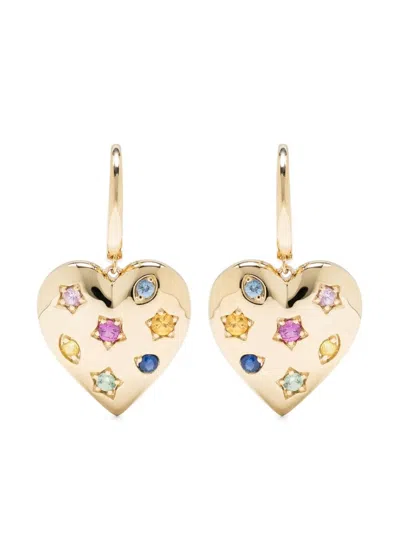 Roxanne First 14kt Yellow Gold Kaleidoscope Sapphire Earrings