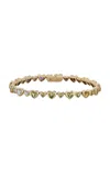 Roxanne First 14k Yellow Gold Mini Heart 2 Heart Bracelet In Metallic