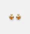 Roxanne First 14kt Gold Single Earring With Citrine And Peridot In Gold