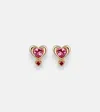 Roxanne First 14kt Gold Single Earring With Tourmaline And Garnet