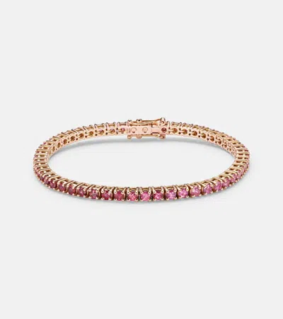 Roxanne First 14kt Rose Gold Tennis Bracelet With Sapphires