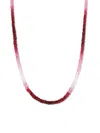 Roxanne First 14k Yellow Gold Rocky Graduated Ruby Necklace In Gold