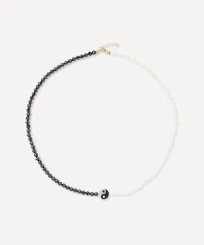 Roxanne First 9ct Gold Yin Yang Beaded Necklace