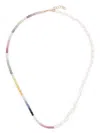 Roxanne First 9kt Yellow Gold Can´t Decide Sapphire And Pearl Necklace In Gold