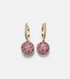 Roxanne First Bauble 14kt Gold Hoop Earrings With Diamonds And Sapphires In Multicoloured