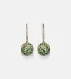 Roxanne First Bauble 18kt Gold Drop Earrings With Diamonds And Garnets In Gold