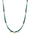 Roxanne First Charm-detail Gradient Stone Necklace In Green