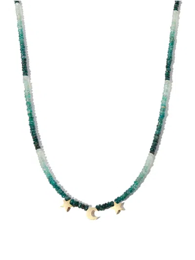 Roxanne First Charm-detail Gradient Stone Necklace In Green