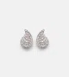 Roxanne First Happy Tears 14kt White Gold Stud Earrings With Diamonds In Silver