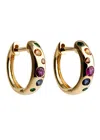 Roxanne First Rainbow 14kt Gold Hoop Earrings In Multicoloured 1