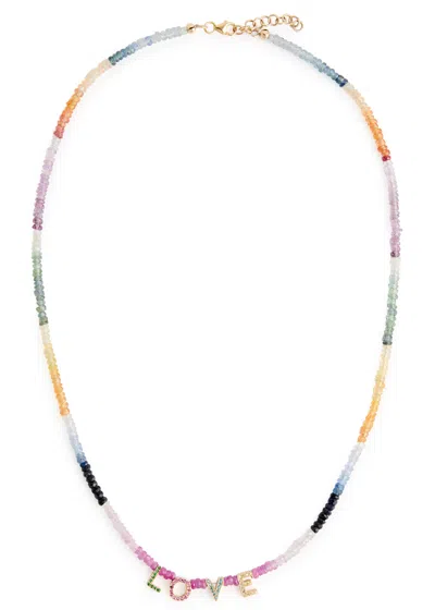 Roxanne First Rainbow Love Sapphire Beaded Necklace In Multicoloured 1