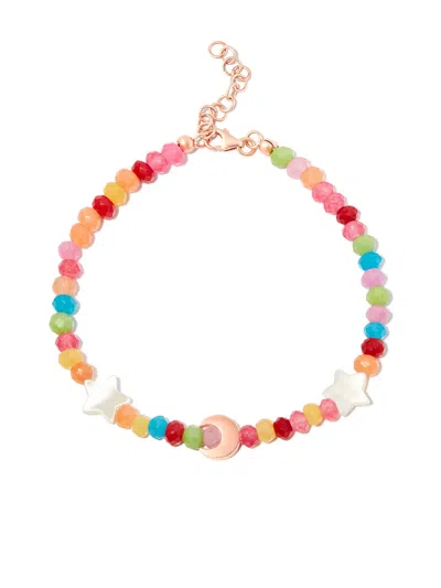 Roxanne First 14kt Rose Gold Pearl Beaded Bracelet In Multicolour
