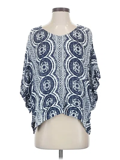 Pre-owned Roxy 3/4 Sleeve Blouse In Blue
