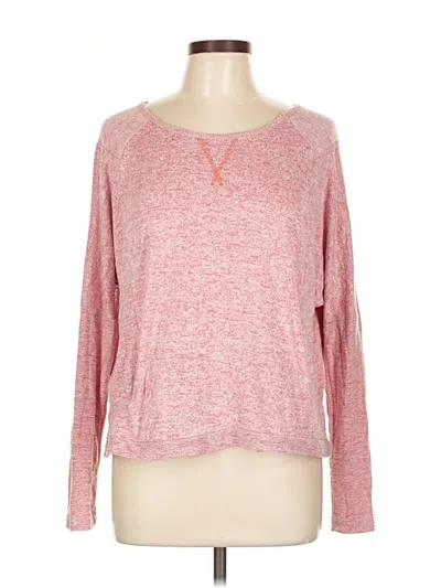 Pre-owned Roxy 3/4 Sleeve T-shirt In Pink