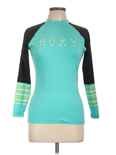 Pre-owned Roxy 3/4 Sleeve T-shirt In Blue
