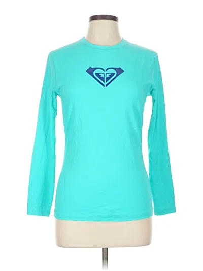 Pre-owned Roxy 3/4 Sleeve T-shirt In Blue