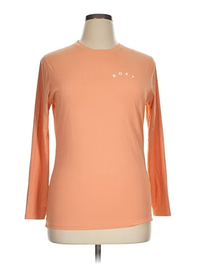 Pre-owned Roxy 3/4 Sleeve T-shirt In Orange