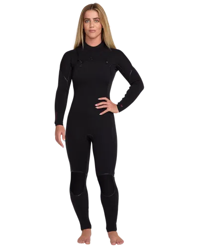 Roxy 4/3mm Elite Xtra Warm Front Zip Long Sleeve Wetsuit In Black