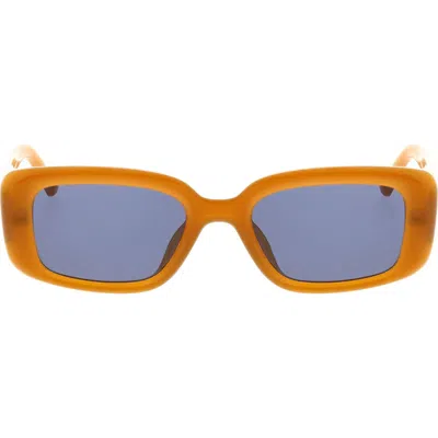 Roxy 51mm Slim Rectangle Sunglasses In Orange