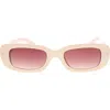 Roxy 53mm Slim Oval Sunglasses In Neutral