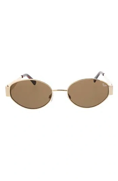 Roxy 55mm Oval Sunglasses In Gold