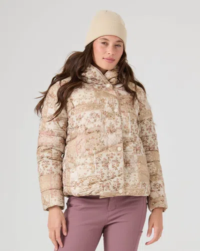 Roxy Abby Quilted Puffer In Brown