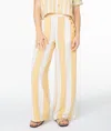 Roxy Adrian Stripe Wide Leg Linen Blend Pants In Neutral