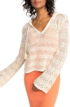 Roxy After Beach Break Ii Cover-up Hoodie Sweater In Neutral