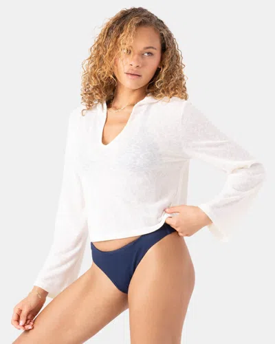 Roxy After Surf Cover Up Hoodie In White