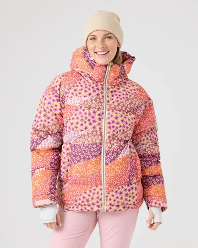Roxy Alofted Puffy Jacket In Pink