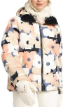 Roxy Alofted Water Resistant Hooded Puffer Jacket In Wild Wind