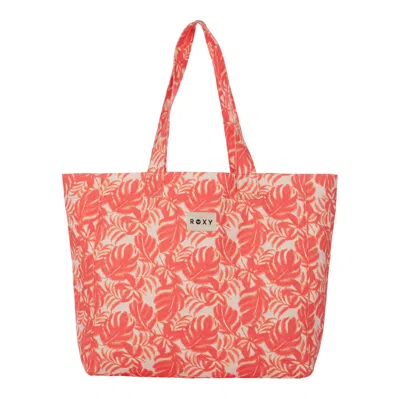 Roxy Anti Bad Vibes Tote Bag In Coral Palm Haze