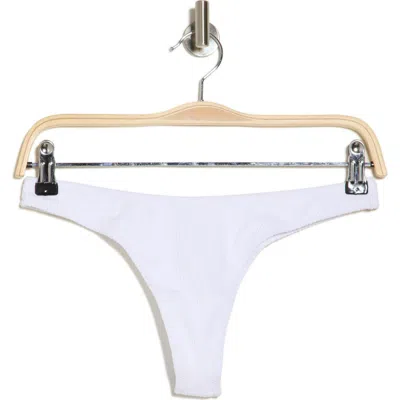 Roxy Aruba High Leg Cheeky Bikini Bottoms In Bright White