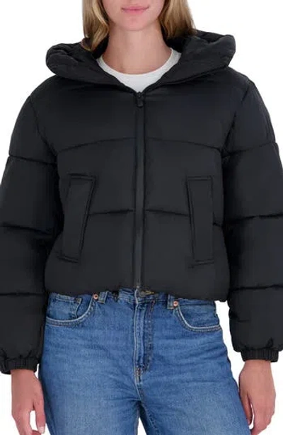 Roxy Audrey Hooded Puffer Jacket In Black