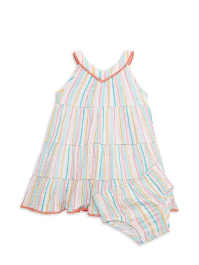 Roxy Babies'  Little Girl's 2-piece Striped Dress & Bloomers Set