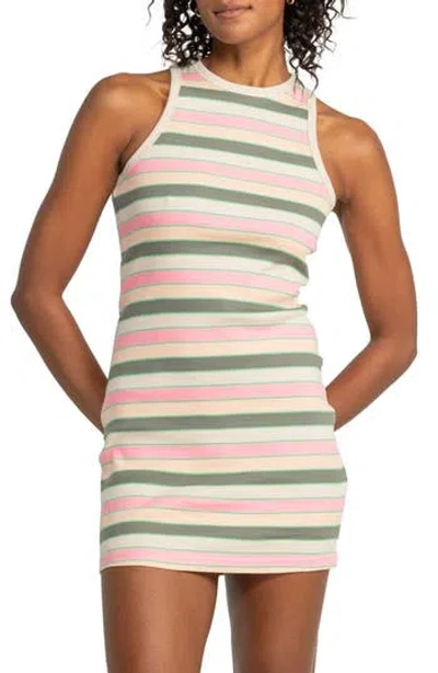 Roxy Back To Beautiful Stripe Sleeveless Dress In Multi