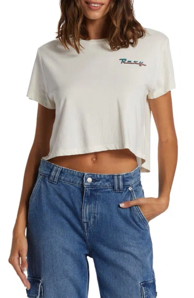 Roxy Baja Cali Crop T-shirt In Egret