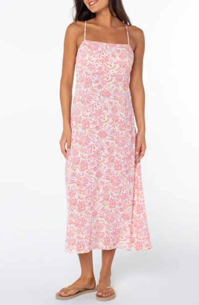Roxy Balmy Sunset Midi Sundress In Blue