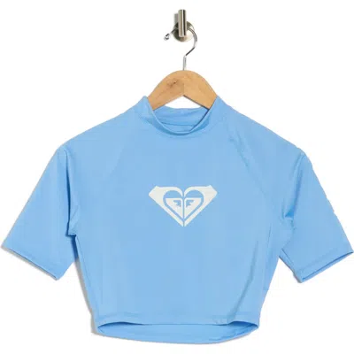 Roxy Barrel Rider Crop Rashguard In Blue